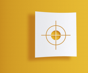 Target on a yellow background